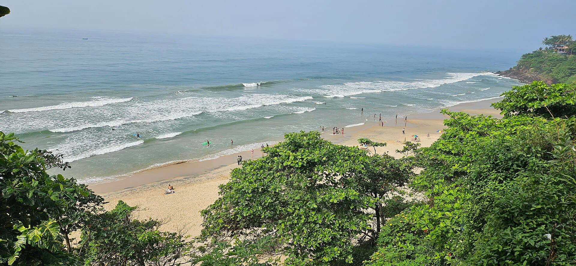 Red laterite cliffs above the beach at Varkala